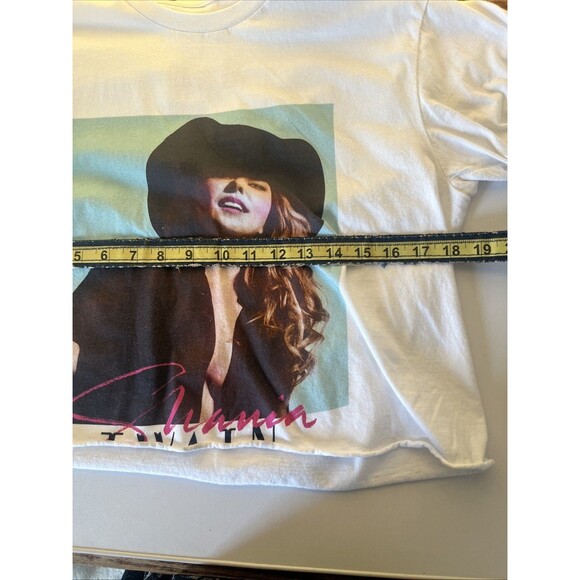 Shania Twain Crop Graphic T-shirt Women Large Blue Short Sleeve Music - Picture 6 of 8